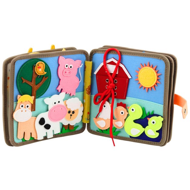 Sensory Educational Book Felt 3D Animals Deer 1