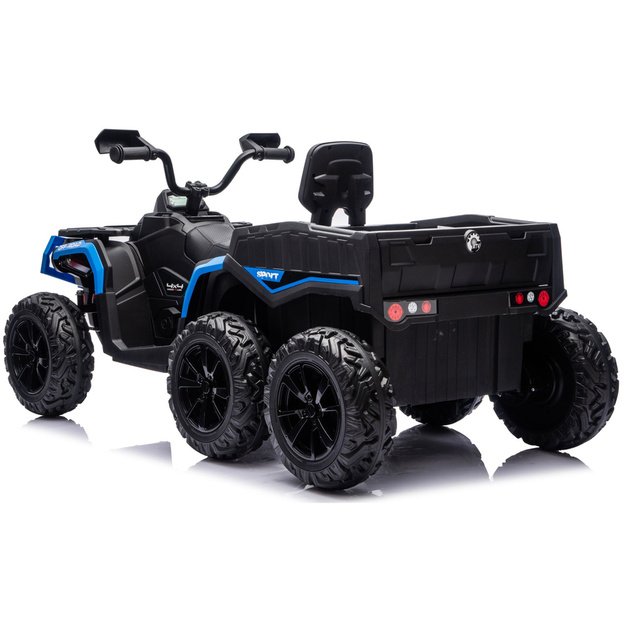 Battery-Operated Quad ATV 6 Wheels With Trailer JC606 24V 4x4 Blue 1