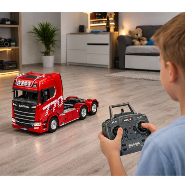 Scania Huina 1501 Remote Controlled Truck, Red, 1:18 4