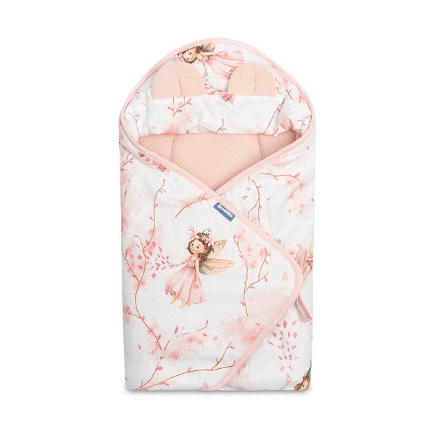 MUSLINO ANTKLODĖ NEŠIOJAMAI LOVYTEI - FĖJŲ ROŽINĖ 1