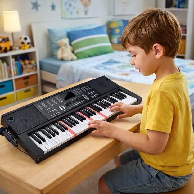 Keyboard Electric Piano with Microphone 200 Sounds 61 Keys 78cm