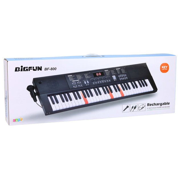 Keyboard Electric Piano with Microphone 200 Sounds 61 Keys 78cm