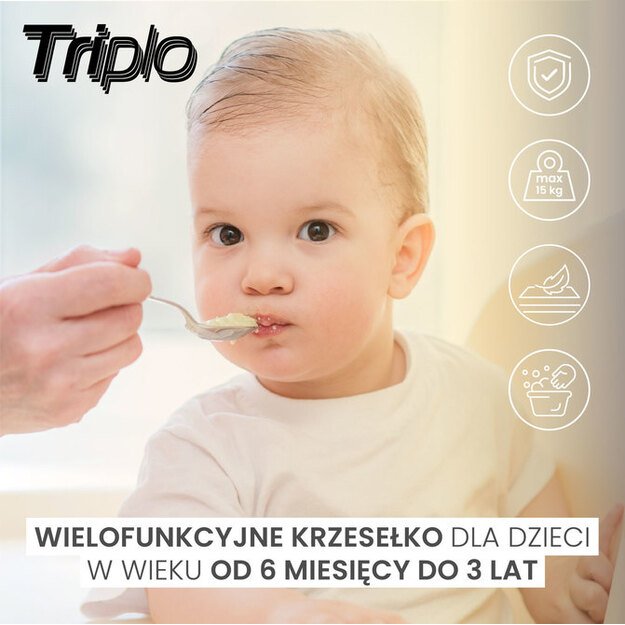Aukšta kėdė TRIPLO 3 in 1 BEIGE 32