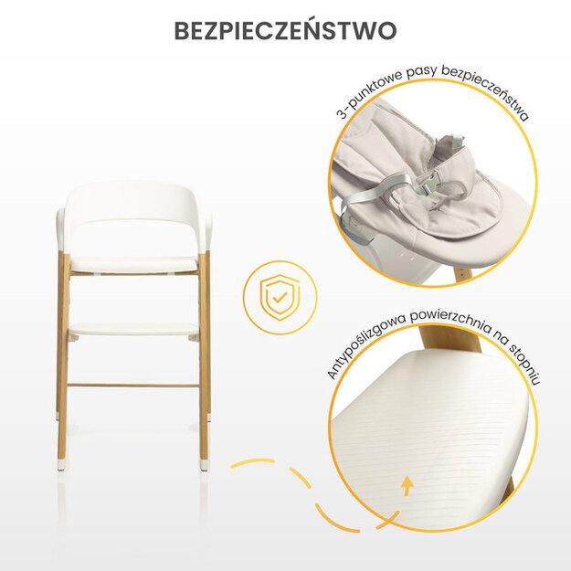 Aukšta kėdė TRIPLO 3 in 1 BEIGE 36