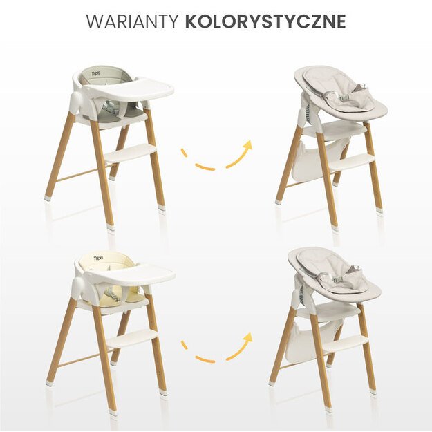 Aukšta kėdė TRIPLO 3 in 1 BEIGE 39