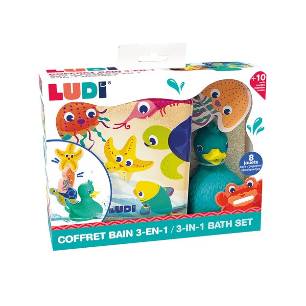 LUDI vonios rinkinys 3in1 Laiminga antis ir draugai