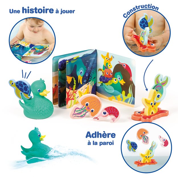 LUDI vonios rinkinys 3in1 Laiminga antis ir draugai