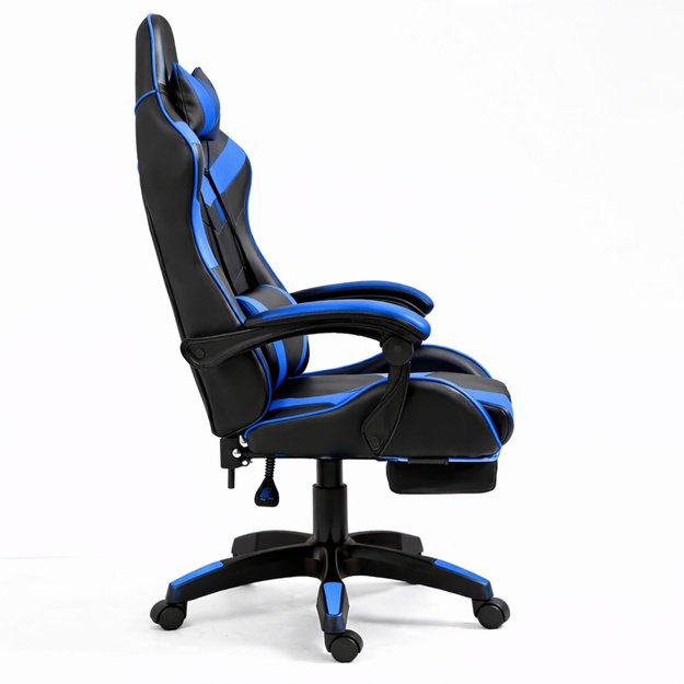 „LEAN“ žaidimų kėdė, juoda ir mėlyna