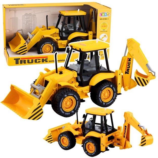 Construction Excavator Loader Bulldozer Drive Lights Sounds Yellow