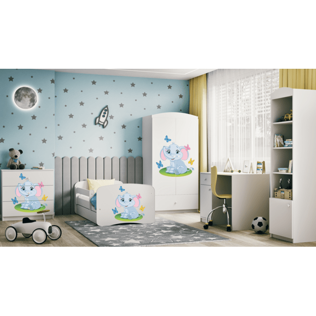 Chest of drawers babydreams white baby elephant