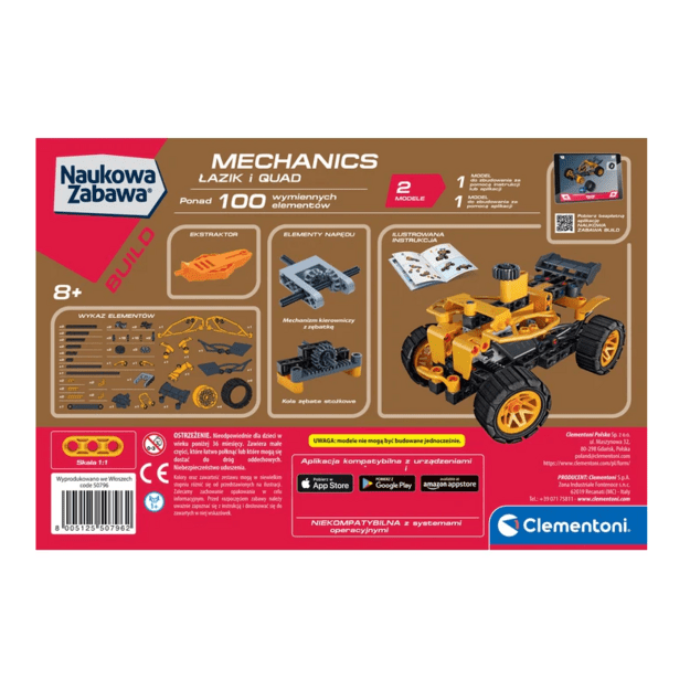 Mokslo ir žaidimų mechanikos laboratorija: „Marsaeigis ir keturratis Clementoni 50796“