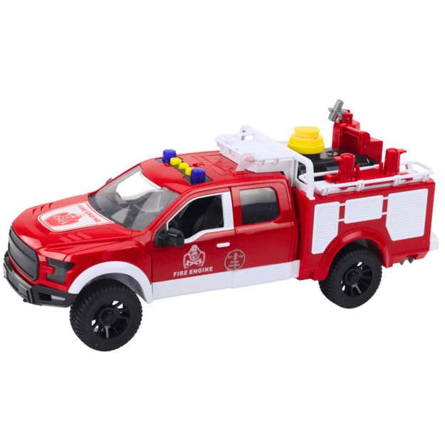 Fire Truck Firefighting Water Lights Sounds White Red 1:12 1