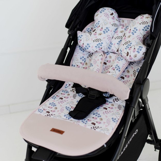 STROLLER INSERT DELUXE VELVET BLOOM PINK