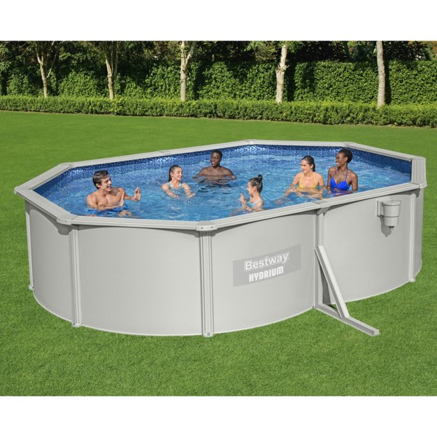 Hydrium Metal Pool 5m x 3.60m x 1.20m Gray Bestway 56586