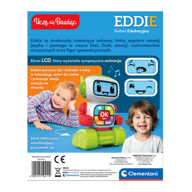 Educational Robot Eddie Polish Language Learning Through Play Clementoni 50411