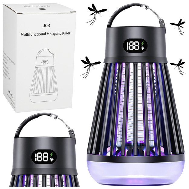 Electric Mosquito Killer Lamp with UV Light, Black