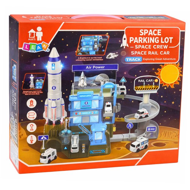 Interactive Space Station Parking Rocket Lights Sounds