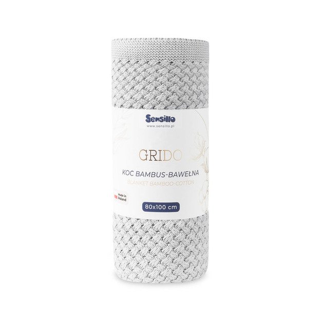 BLANKET GRIDO 80X100 LIGHT GREY