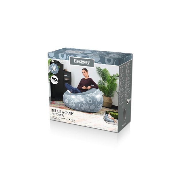 Pripučiama mėlyna kėdė Bestway 75052