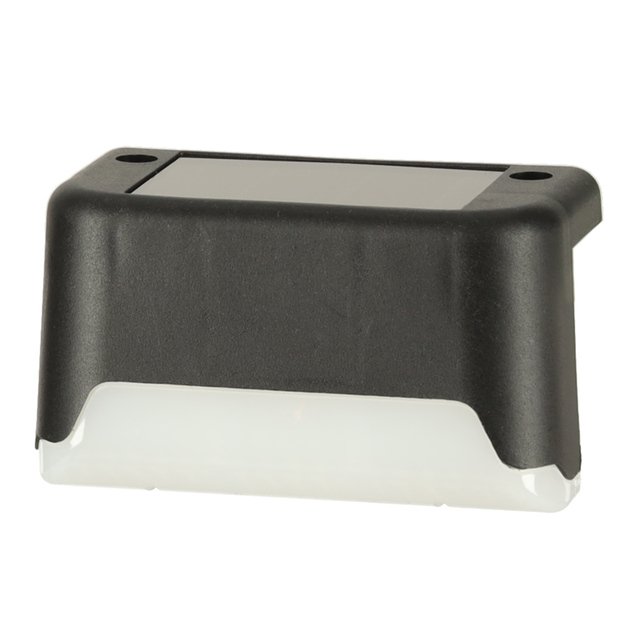 Lampa solarna schodowa ogrodowa zewnętrzna LED na schody czujnik zmierzchu 8 sztuk
