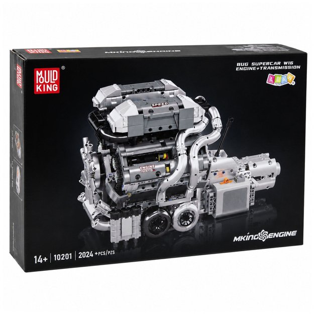 Construction Blocks Car Engine V8 Gearbox 2024 el.