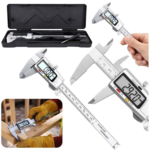 Electronic Digital LCD Caliper Precision Stainless Steel 150 mm