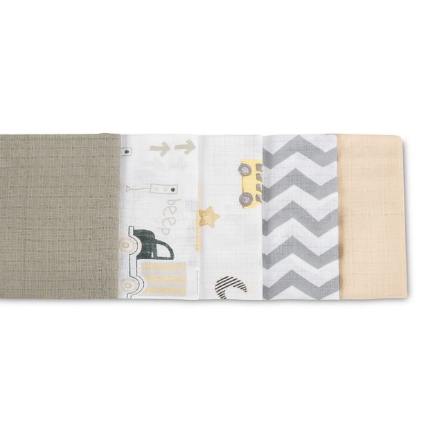 TETRA DIAPER 70X80 5-PACK CARS BEIGE