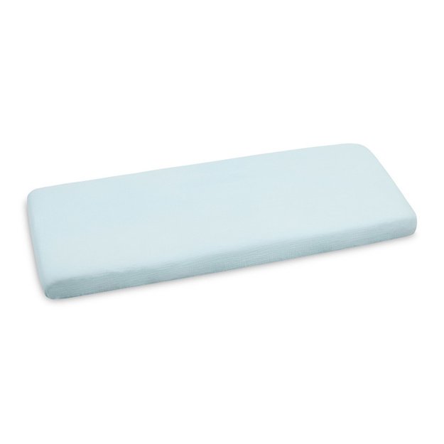 BEDSHEET CRUSHED MUSLIN 120X60 BLUE