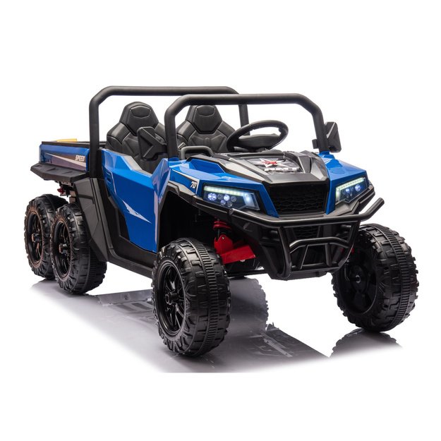 Baterijomis varoma transporto priemonė, 6 ratai, XB-1038A 4x4, 24V, mėlyna