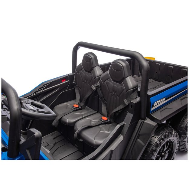 Baterijomis varoma transporto priemonė, 6 ratai, XB-1038A 4x4, 24V, mėlyna