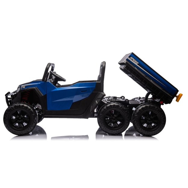 Baterijomis varoma transporto priemonė, 6 ratai, XB-1038A 4x4, 24V, mėlyna
