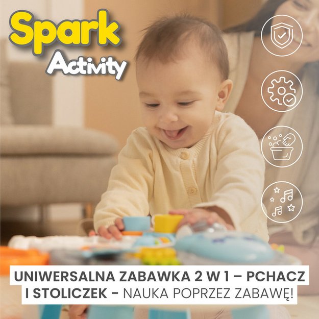 PUSHER-TABLE 2IN1 SPARK ORANGE