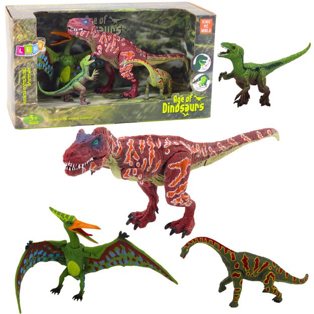 Dinozaurų figūrėlių rinkinys Judančios kojos Burnos 4vnt.