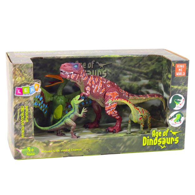 Dinozaurų figūrėlių rinkinys Judančios kojos Burnos 4vnt.