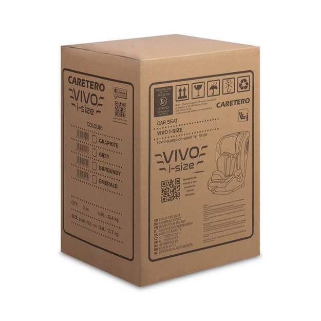 CAR SEAT VIVO I-SIZE BURGUNDY (76-150)