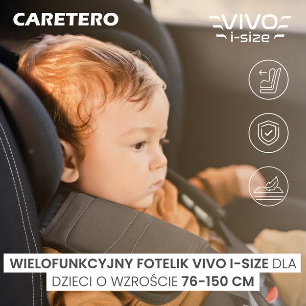 CAR SEAT VIVO I-SIZE BURGUNDY (76-150)