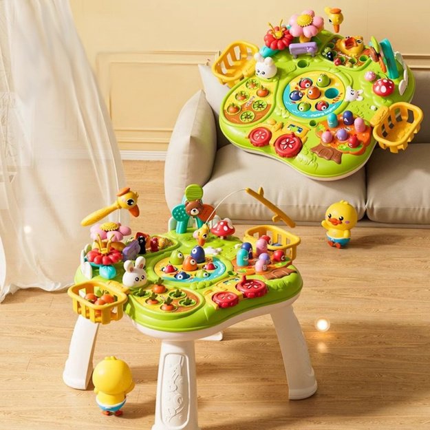 Multifunctional Board Interactive Table For Toddlers Skill Games