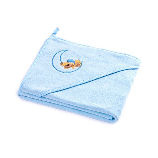 Bear soft bath towel – blue