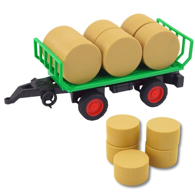 Tractor With Trailer With Hay Sound & Light Effects 37,5 cm