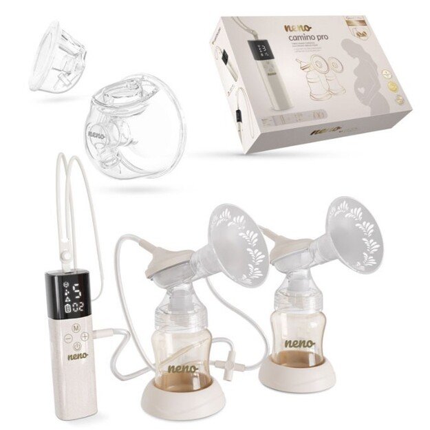 Neno Camino PRO krūties pompa – su buteliukais ir krūtinės gaubteliais 3