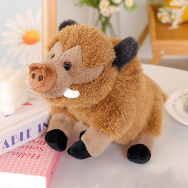 Plush Mascot Cuddly Toy Boar Brown 25cm 1