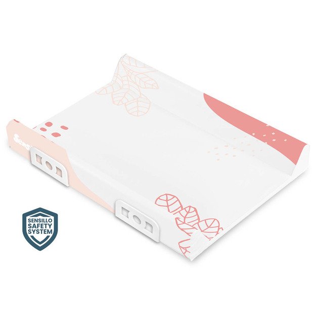 Stiffened Changing Pad with Safety System– Pet - boho pink 70 cm