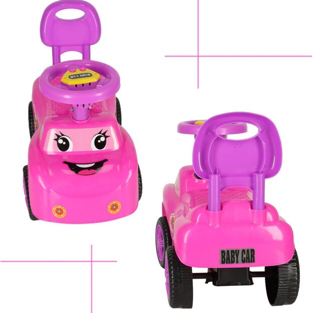 Push car - pusher with sounds, pink 5114