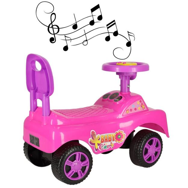 Push car - pusher with sounds, pink 5114