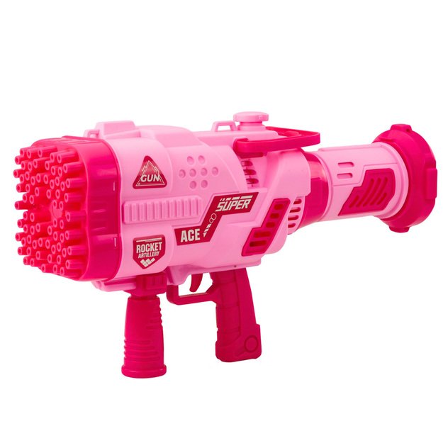 Large Electric Bubble Gun 64 Holes Pink 2