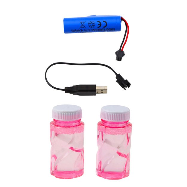 Large Electric Bubble Gun 64 Holes Pink 1