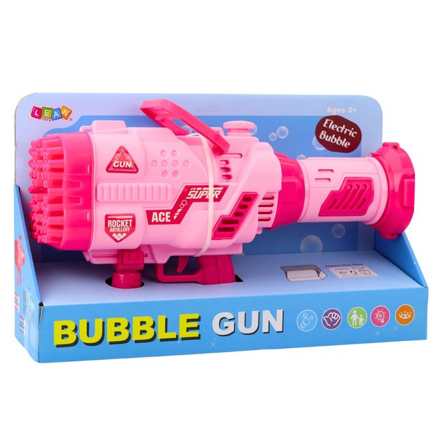 Large Electric Bubble Gun 64 Holes Pink 3