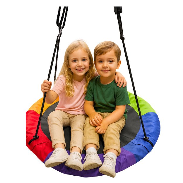 Garden Swing Stork s Nest For Children Colorful 100cm 3