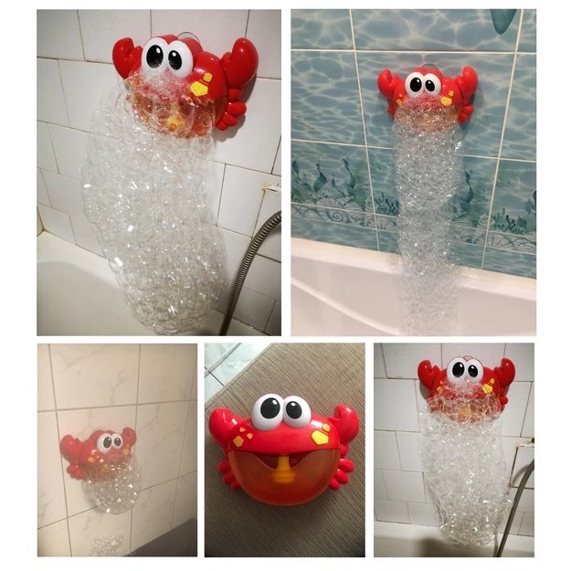 Burbulų generatorius putų vonios žaislas krabas 1