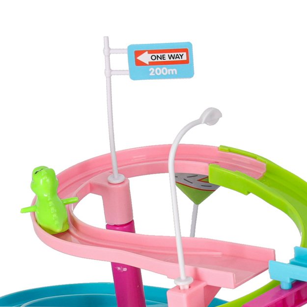 Dinozaurų lenktynių trasa dinozaurų garsai žibintai 34